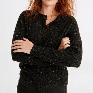 Madewell Donegal Bowden Henley Sweater in Coziest Yarn in Sz X-Small